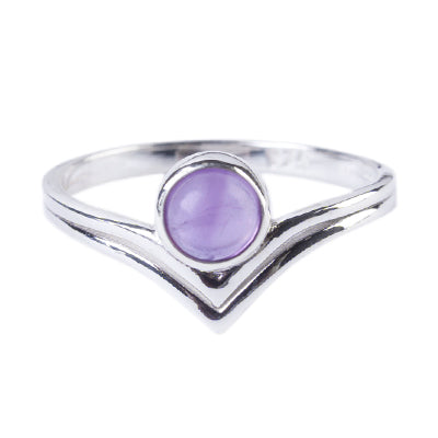 Anel de Prata com Ametista - 64347