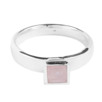 Anel de Prata com Quartzo Rosa - 64372