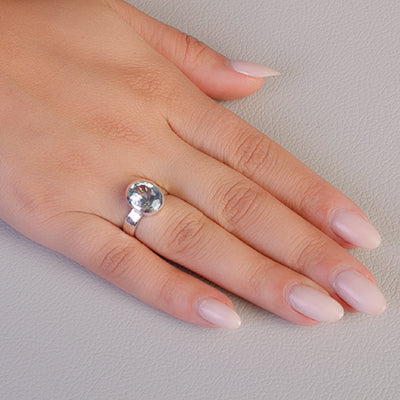 Anel de Prata com Topázio - 64384