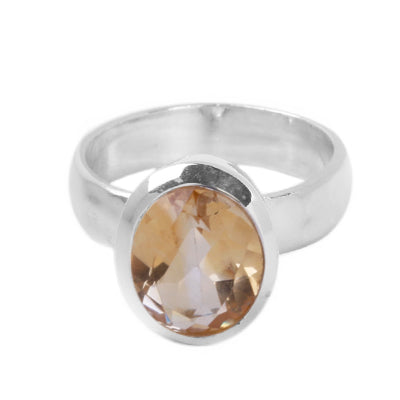 Anel de Prata com Citrino - 64385
