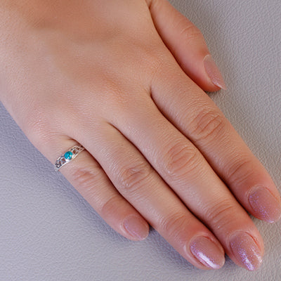 Anel de Prata com Turquesa - 64388