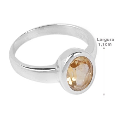 Anel de Prata com Citrino - 64390