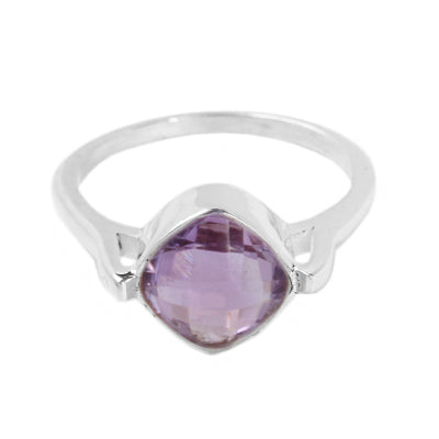 Anel de Prata com Ametista - 64392