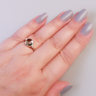 Anel de Prata com Quartzo - 64399