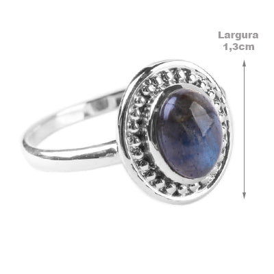 Anel de Prata com Labradorita - 64402