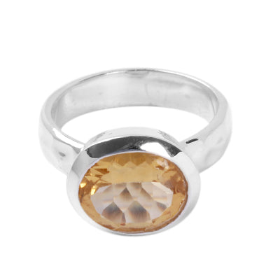 Anel de Prata com Citrino - 64434