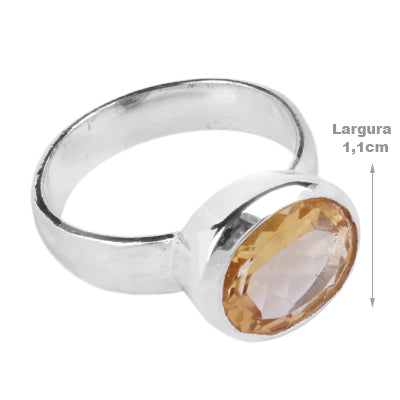 Anel de Prata com Citrino - 64434