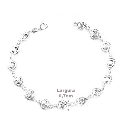 Pulseira de Prata Sol - 64462