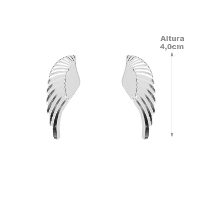Brinco de Prata Asas - 64476
