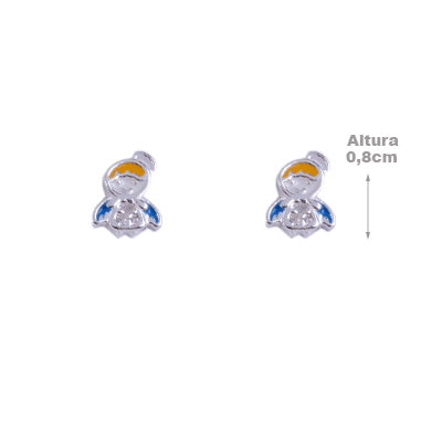 Brinco de Prata Anjo - 64589