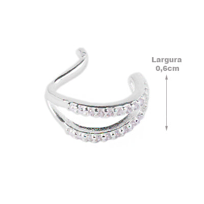 Piercing de Prata Pressão para Orelha - 64648