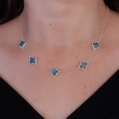 Gargantilha de Prata Trevo - 64835