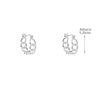 Argola de Prata Elo - 64672