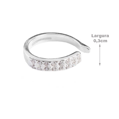 Piercing de Prata Pressão para Orelha - 64697