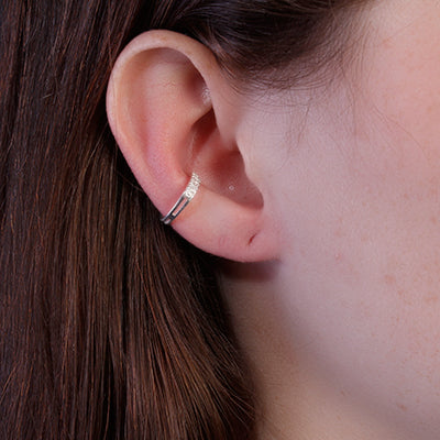 Piercing de Prata Pressão para Orelha - 64697