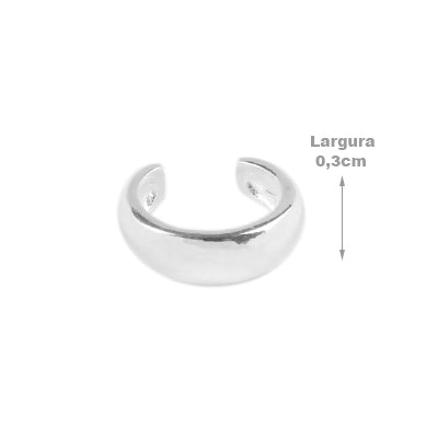 Piercing de Prata Pressão para Orelha - 64698