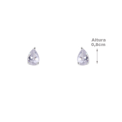 Brinco de Prata com Zircônia - 64702