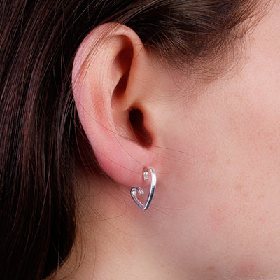 Argola de Prata Coração - 64709