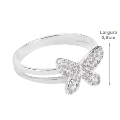 Anel de Prata Borboleta - 64718