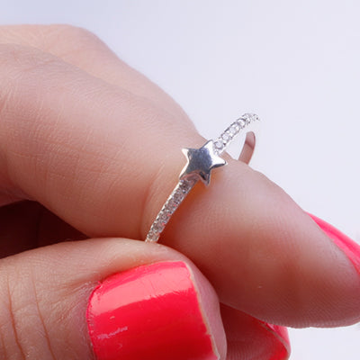 Anel de Prata Estrela - 64720