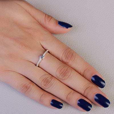 Anel de Prata Estrela - 64720