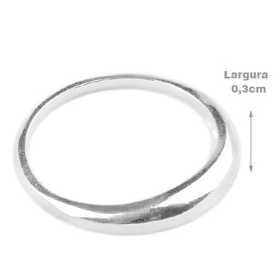 Anel de Prata Liso - 64736