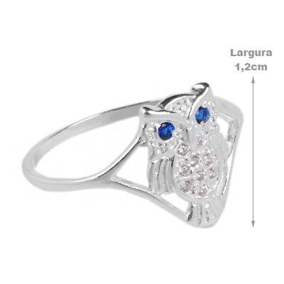 Anel de Prata Coruja - 64737
