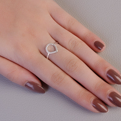 Anel de Prata com Zircônia - 64739