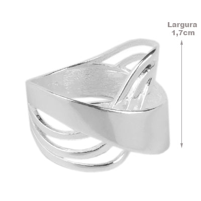 Anel de Prata Vazado - 64751