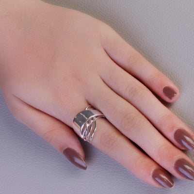 Anel de Prata Vazado - 64751