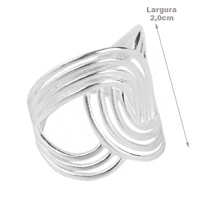 Anel de Prata Vazado - 64754