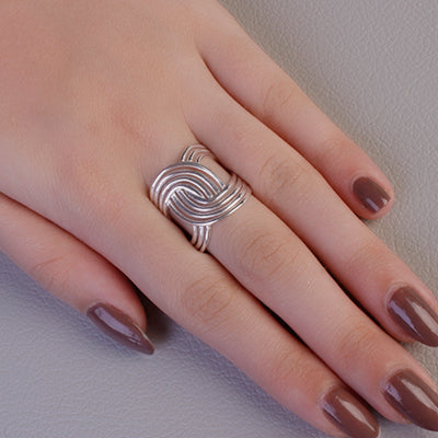 Anel de Prata Vazado - 64754