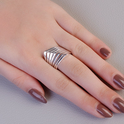 Anel de Prata Vazado - 64755