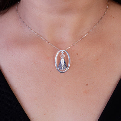 Pingente de Prata Nossa Senhora Aparecida - 64766