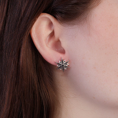 Brinco de Prata Estrela com Zircônias - 64829