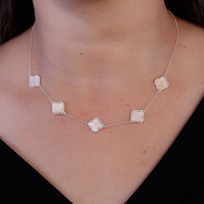 Gargantilha de Prata Trevo - 64834