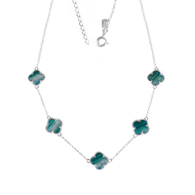 Gargantilha de Prata Trevo - 64835