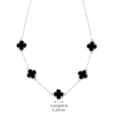 Gargantilha de Prata Trevo - 64836