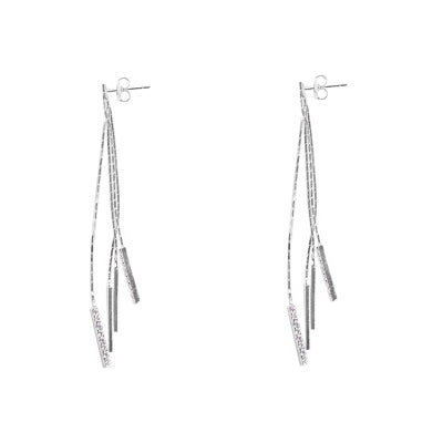 Brinco de Prata com Pingentes - 64844