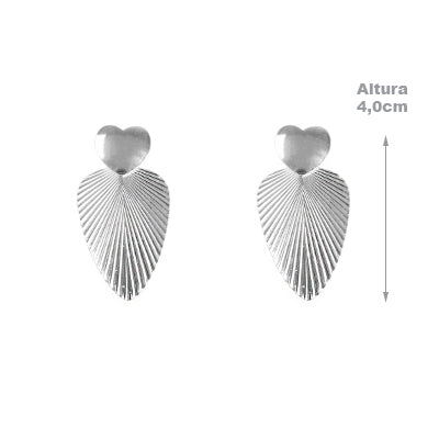 Brinco de Prata Coração - 64861
