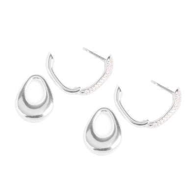 Argola de prata com Zircônia - 64871