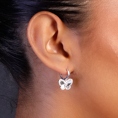 Argola de Prata Borboleta - 64872