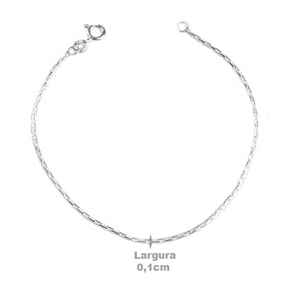 Pulseira de Prata Rabo de Rato - 64887