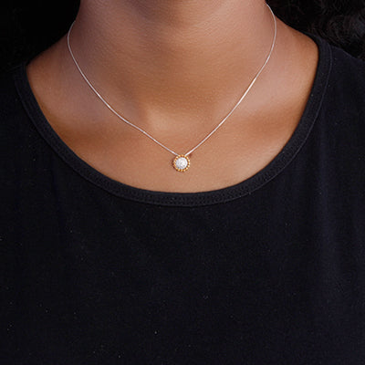 Gargantilha de Prata Girassol - 64893