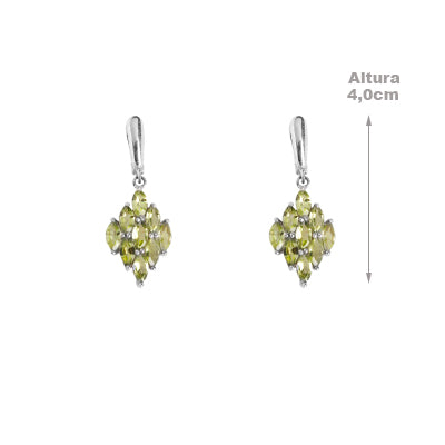 Argola de Prata com Peridoto - 64898