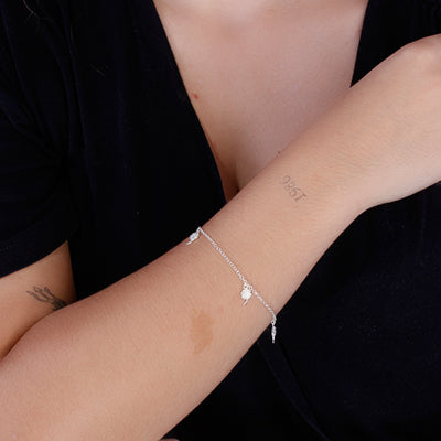 Pulseira de Prata Trevo - 64947