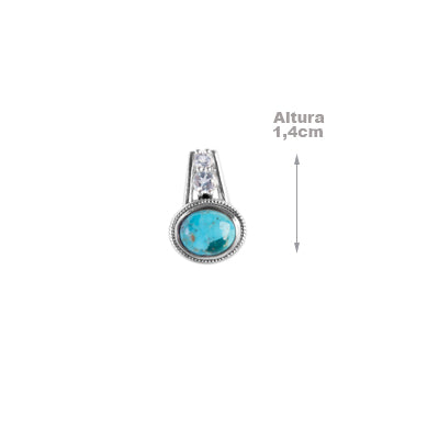 Pingente de Prata com Pedras - 64951