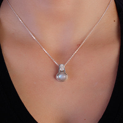 Pingente de Prata com Pedra da Lua - 64952