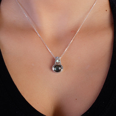 Pingente de Prata com Labradorita - 64955