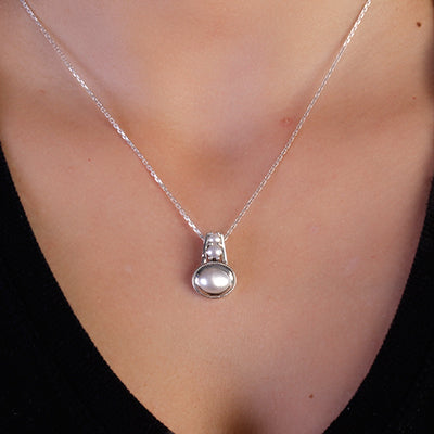 Pingente de Prata com Pérola - 64959